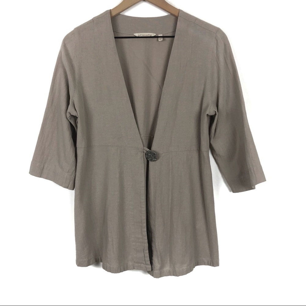 🦋Soft Surroundings Tunic Top One Button Front PS